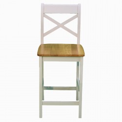 Clermont wooden bar stool in Cream/Oak colours